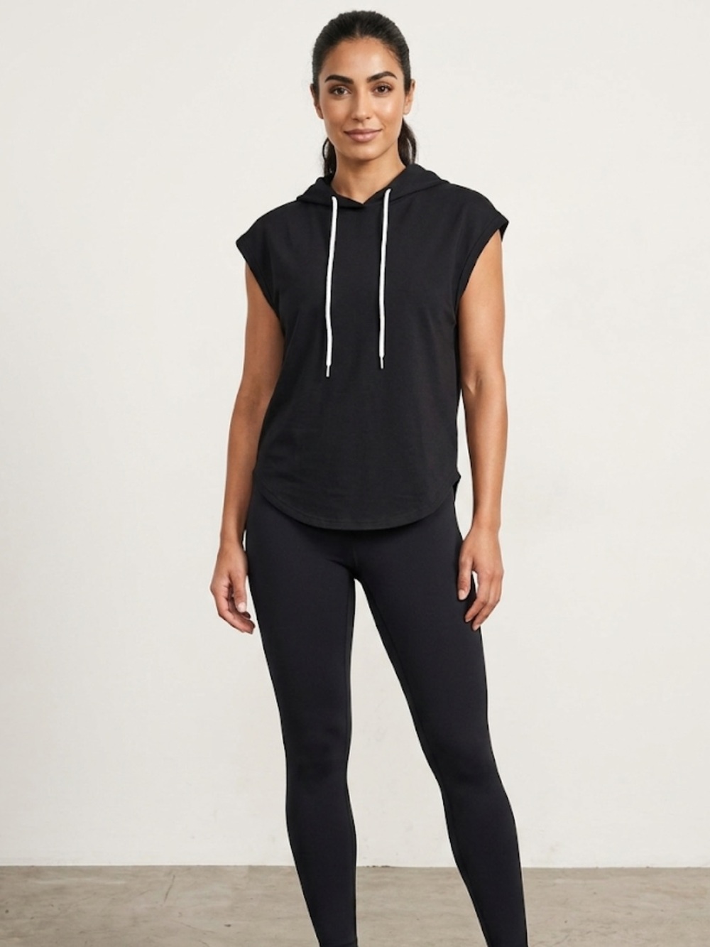 SHEIN Black Sleeveless Hoodie - Size Small
